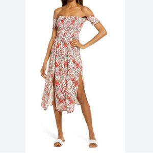 Lulus View from the Meadow Off the Shoulder Dress XL